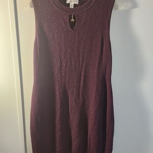 St. John Sport Elegant Purple Knit Sleeveless Midi Dress